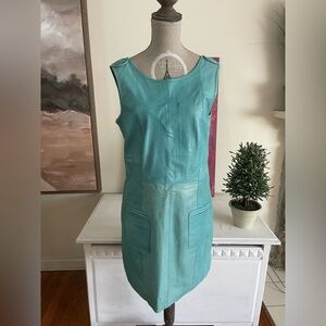 Urbanco Turquoise Leather Dress